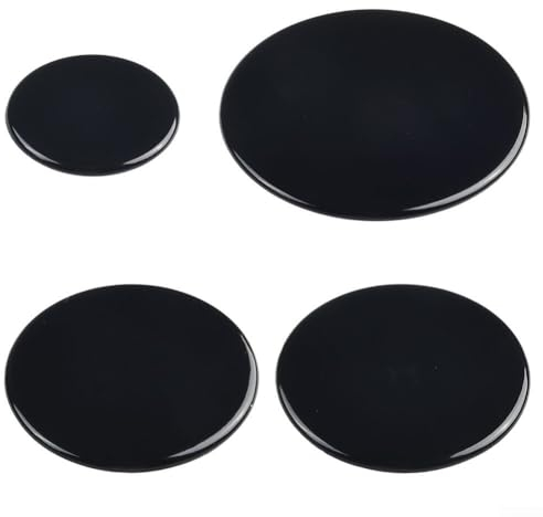 Cooker Hob Gas Burner Cap Set, Includes 4 Pcs of 55mm, 75mm, and 100mm (Flat)