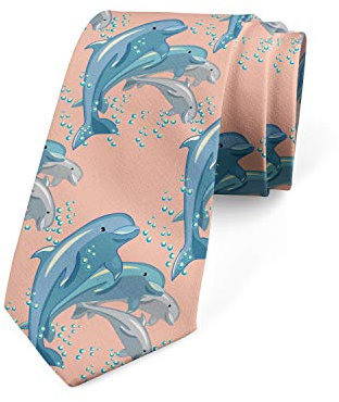 Wpamlrta Herren-Krawatte mit fröhlichen Tiermotiven, 9,4 cm, mehrfarbig, Siehe Abbildung, Einheitsgröße