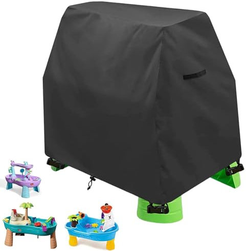 Waterproof Dustproof Black Sand and Water Table Cover for Outdoor Play (Toddlers' Toys)