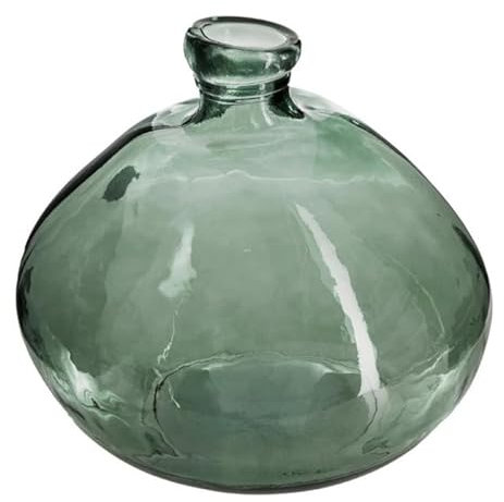 Paris Prix Atmosphera Créateur d'intérieur - Vase Rond en Verre Recyclé Ballon 22cm Kaki