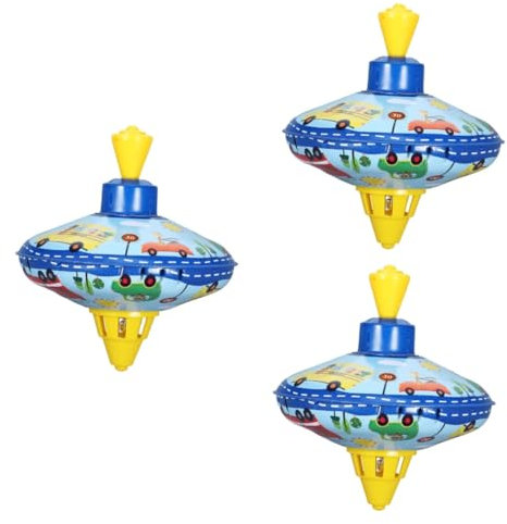 Alasum 3 STK Kreisel aus Blech Spielzeug für Kinder Lernspiel für Kinder kindliche entwicklung Kinder entwicklung spielzeuge klassisches rotierendes Spielzeug Lernspielzeug