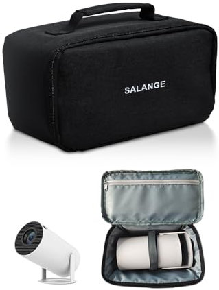 Salange Funda para proyector HY320,Bolsa de Viaje con Cremallera y Funda Protectora,Bolsa para proyectores y Accesorios,Bolsa portátil para proyectores,Color Negro