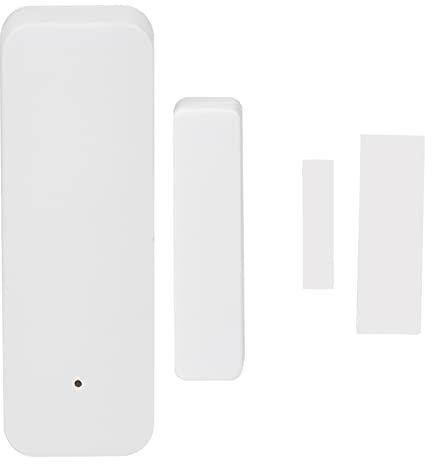 Door Sensor, ABS Magnetic Detector Home Security Alarm Voice Control Window Alarm Sensors Door Window Sensor with Tape for Google Home