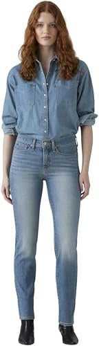 Levi's Damen Jeanshose 314 Shaping mit Stretch-Anteil, Straight Fit, Blau (Eternal Indigo Mid), W32/L30
