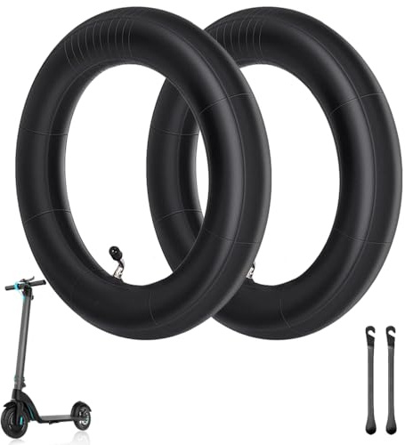 UQTUKO E-Scooter Schlauch 8 1/2 x2, 2 Stück 8,5 Zoll Verdickter Schlauch mit 45° Ventil Doppelte Stärke Ersatzschlauch für Elektroroller Xiaomi M365/Pro2/Pro/1S/Essential/Mi3