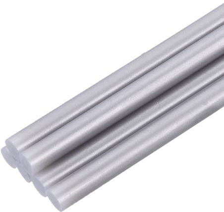 sourcing map 6pcs Mini Hot Glue Sticks for Glue Gun 7mm x 100mm Small Glue Sticks, Metallic Silver