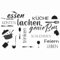 Alleshelfer Wandtattoo Sprüche Küchen, Küche Leben Wandaufkleber Sprüche Schwarz Wandaufkleber Küche Dekor Restaurant Zitate Sprüche Kochen Wandaufkleber