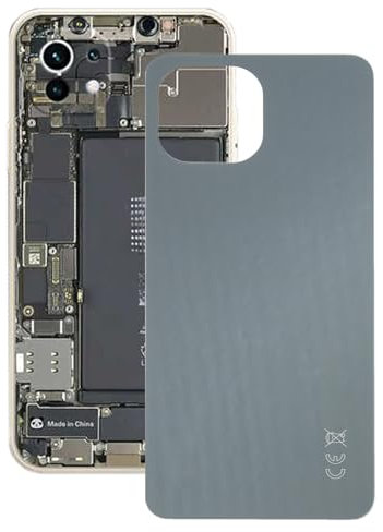 HUOLUNGJIN Coque arrière de batterie compatible avec Xiaomi Mi 11 Lite 4G M2101K9AG, ensemble de réparation de rechange pour Mi 11 Lite 4G M2101K9AG (noir)