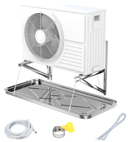 WAMJ AQDY Bandeja Condensados - Bandeja de Drenaje de Ca por Goteo con Kit de Conexión para Aire Acondicionado de Ventana y Unidades Externas Split(100x47x3.5cm (39.4x18.5x1.4in))
