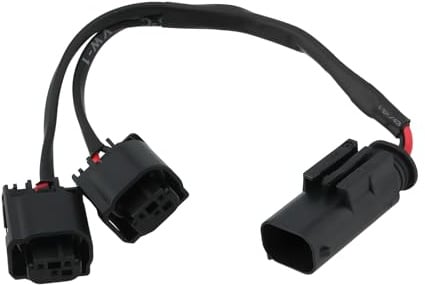 OTOTEC Cavo adattatore a Y AUX per moto, 12 V, compatibile con BMW R1200GS R1250GS, manopole riscaldate, navigatore satellitare GPS, 20 cm