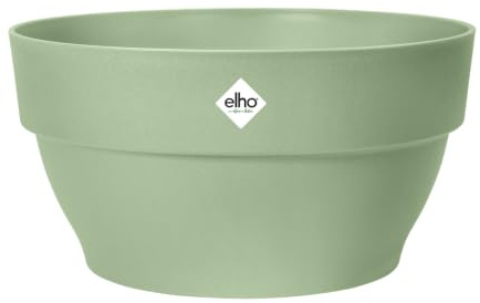 Elho Vibia Campana Bowl 34cm Maceta - Pistache Green | Ø 33.9 x Al. 17.4 cm | Apta para uso en exteriores