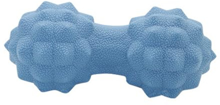 Massageball aus Silikon für Muskelentspannung, Yoga und Pilates Blau | Doppelkugel Design, Selbständige Anwendung, Rollende Struktur, für Radfahren und Training, Kompakt