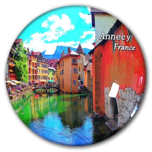Kühlschrankmagnet Frankreich Annecy Kühlschrank-Aufkleber, dekorativer Magnet, Reise-Souvenir, Glas