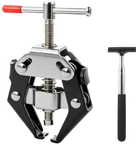 Wiper Arm Removal Tool - Heavy-Duty Arm Bearing Remover Puller Bearing Puller Repair Tool Fits (5-27.5mm) Bearings Car Windscreen Wiper Puller, Equipped with 1 Retractable Rearview Mirror Wiper