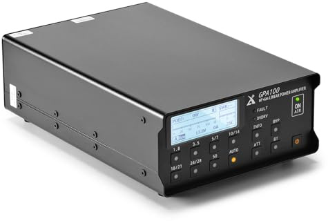 Xiegu GPA100 100W HF/6 m Amplificatore lineare a stato solido per radio QRP, controllo della banda Bluetooth per IC-705, Amplificatore HF a 7 bande, per G90/X6100/X6200