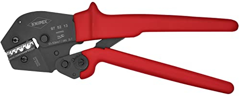 Knipex Crimpzange auch für Zweihandbedienung brüniert, mit rutschhemmenden Kunststoff-Hüllen 250 mm 97 52 13
