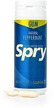 Spry Fresh Natürliches Xylit Kaugummi – Zahnpflege-Kaugummi ohne Aspartam, Zuckerfrei, Glutenfrei, Non-GMO (Peppermint, 27 Count - Pack of 1)