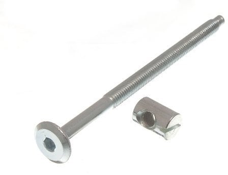 Möbel Kinderbett Schraube Inbus mit Zylindermutter 6mm M6 x 100mm zp (Packung mit 8)