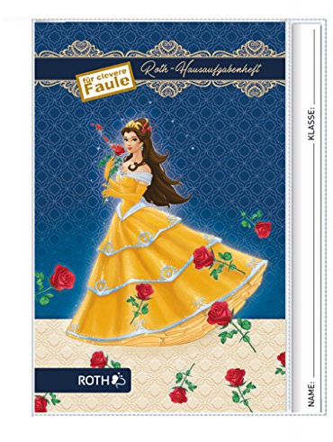 ROTH Hausaufgabenheft 'Rosenball' - Kids für clevere Faule mit Hülle, A5, 1 Woche 2 Seiten, 104 Seiten
