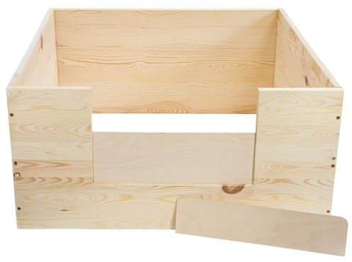 Schecker Welpen - Wurfkiste - Wurfbox - Welpenbox aus hochwertigem Naturholz 80x 80 x 38 cm