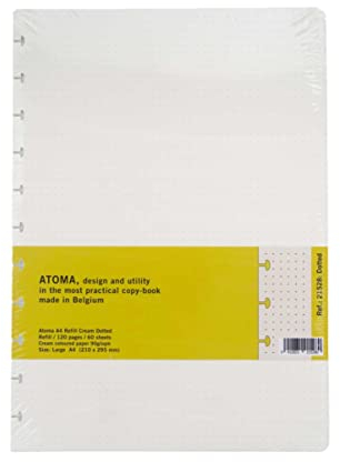 ATOMA Notizpapier DIN A 4, dotted, creme, 60 Blatt, 90 g/qm