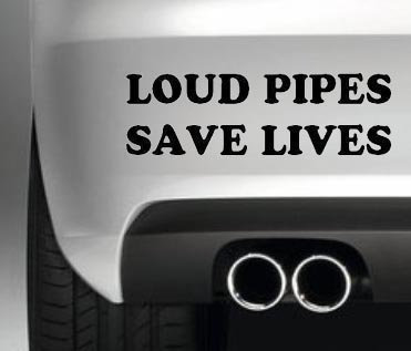 South Coast Stickers Loud Pipes Save Lives Funny Bumper Sticker CAR Van 4X4 Window PAINTWORK JDM Drift Decal Graphic