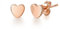 Philip Jones Rose Gold Plated Heart Stud Earrings