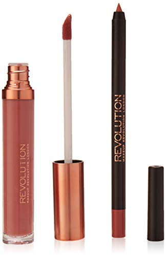 MAKEUP REVOLUTION Retro Luxe Matte Lip Kit Reign, 2 Stück