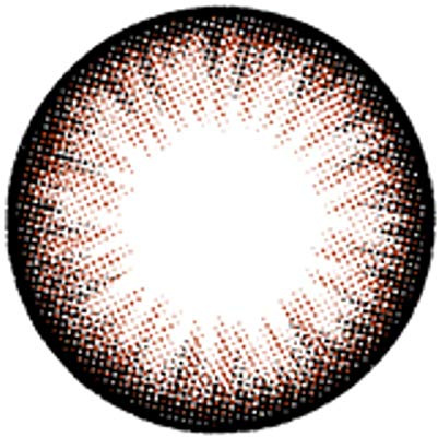 Matlens – EOS Farbige Kontaktlinsen mit Stärke braun brown circle lenses Big eyes ALMOND 2 Linsen 1 Kontaktlinsenbehälter 1 Pflegemittel 50ml -075
