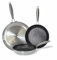 Bastilipo - Titanium pro 24cm, sarten aluminio fundido, antiadherente a la piedra, full induction, asa remachada de acero cepillado