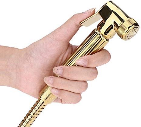 FTVOGUE Hand gehalten Bidet Sprayer Edelstahl Spritze massivem Messing Wandhalterung Dusche Head WC-Bidet Dusche Head