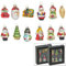 matches21 Weihnachtsbaumschmuck Christbaumschmuck Bunte Glasanhänger Glas Baumhänger je 5 cm 6-TLG. 2er Set sort