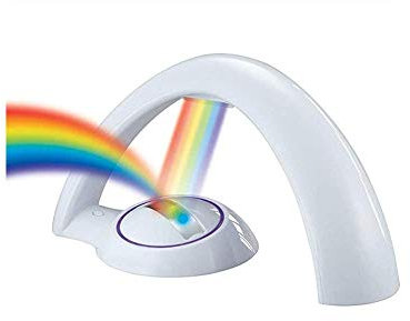 DIVISTAR Projecteur de lumière arc-en-ciel, lumière LED colorée magique pour enfants, veilleuse de chevet arc-en-ciel – Cadeau pour enfants