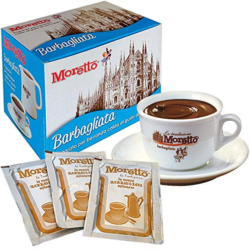 MORETTO Barbagliata - preparato in polvere per cioccolata calda in tazza - gusto CIOCCOLATO - 1 scatola con 50 bustine
