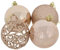 Mr Crimbo 24 Pack Christmas Tree Baubles Decorations Ornaments 8cm - Rose Gold