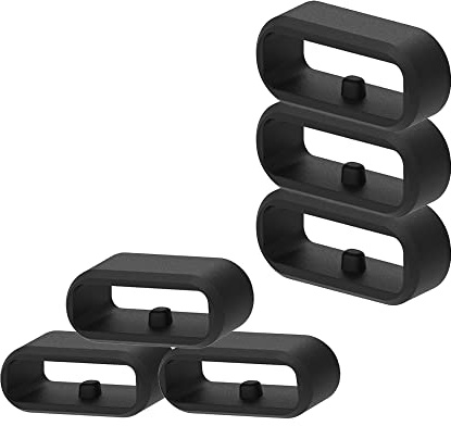 RuenTech Ersatz Verschlussring Kompatibel mit Versa Versa 2 Versa Lite Versa SE Smartwatch Silikonhalter Stecker Zubehör Schwarz 6er-Pack