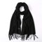 Kgm Pashmina-Schal, extragroß, superweich, Wollmischgewebe, Hijab (schwarz)