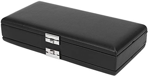 Fagott Reed Case, 2-lagiges schwarzes Leder Reed Case Feuchtigkeitsbeständige Box Musikinstrument Zubehör