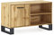 Skraut Home | Mueble de TV para Salón | 57 x 95 x 40 cm | Indicado para TV de 32/40/42 | Modelo Loft | Estructura Color Roble Rústico | Patas de Madera Negras