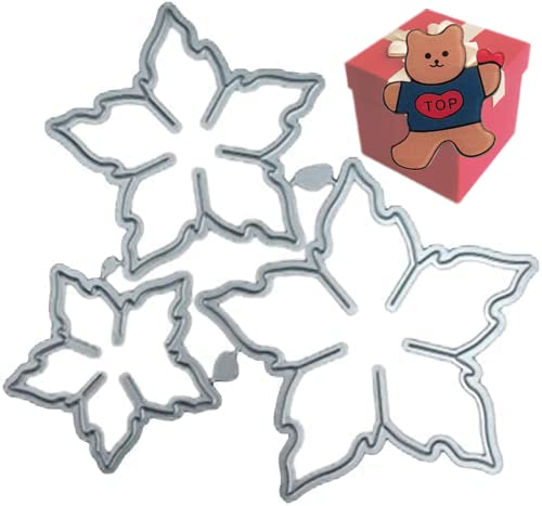 3 Stück Blumenblatt-Stanzformen für Kartenherstellung, niedliche Blumenblatt-Stanzformen, Stanzschablonen für Bastelarbeiten, Scrapbooking