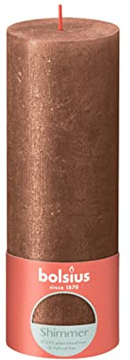 Bolsius Rustikale Blockkerze 190/68 Kupfer