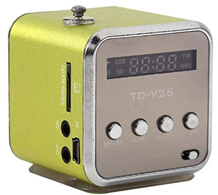 Joyzan Mini Speaker Music Player, Wireless Portable FM Battery Powered Radio FAT16 / FAT32 File System Stereo Speaker PC Fashion Support TF Card U Disk USB Digital Display Screen Cell Phone Sound Bar