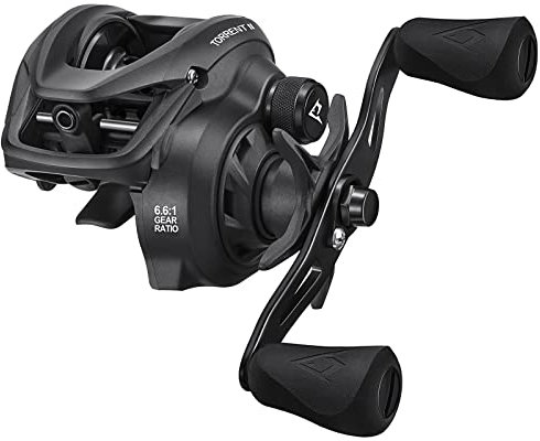 Piscifun Torrent II Baitcasting Angelrolle, 9 kg Kohlefaser Drag Baitcasters, 6,6:1 Übersetzung & Magnet-Bremssystem, niedriges Profil, Casting Rolle, Linkshänder