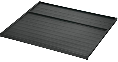 NINKA 5280.43 90680 KB 400mm, Deckelplatte für Abfallbehälter eins2vier und eins2fünf, KS 18/19mm, Kunststoff dunkelgrau, Silber