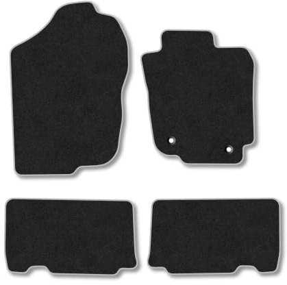 Fits Toyota Rav4 (2013-2019) Carpet Car Floor Mats | Tailored Fit Carpet Floor Mats non Slip Black Trim Full Coverage Compatible Accessory Front Rear Anti Slip Granulated Backing