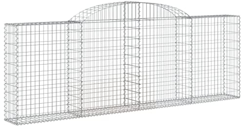 vidaXL Cesto Gabbione ad Arco 300x30x100/120 cm Ferro Zincato