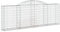 vidaXL Panier de Gabions Arqué, Cage à Gabion, Mur de Gabion, Panier à Pierre, Gabion pour Pierre Patio Extérieur, 300x30x100/120 cm Fer Galvanisé