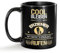 Tassendruck Schwarze Tasse für Erzieher mit Name - Cool bleiben und Name rufen - Geschenk für Kollegen zum Geburtstag | Personalisierte Geschenke, Keramik Schwarz, 300 ml