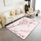 Homewish Tapis de Salon 100x150 Fleurs de Cerisier, Tapis Antidérapant Floral Rose pour Filles, Tapis de Chevet Japonais de Printemps, Tapis de Pétales de Fleurs Rose Pâle, Tapis Branche Flore