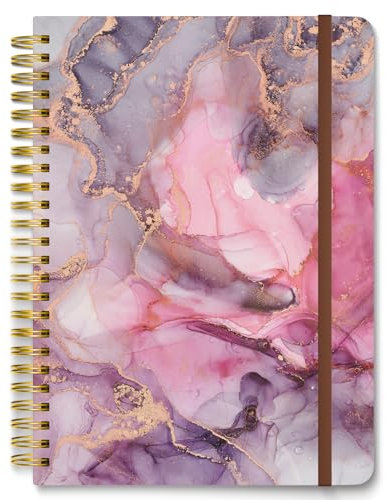 Hnogri Spiral Journal Notizbuch, liniertes Hardcover Tagebuch für Frauen, mittelgroß 6 x 8,4 Zoll, 160 Seiten dickes Papier, linierte Notizbücher im A5 Format für Journaling, Schreiben, Arbeit, Büro.